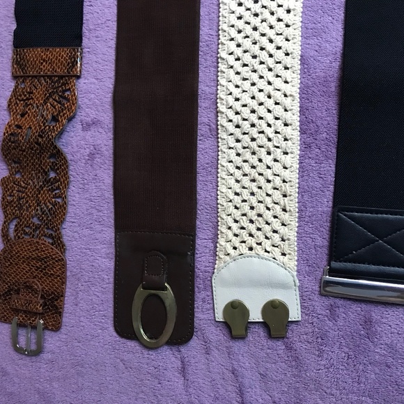 Bundle of 4 Elastic Waist Belts - Picture 2 of 3